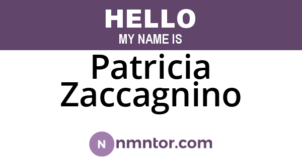 Patricia Zaccagnino