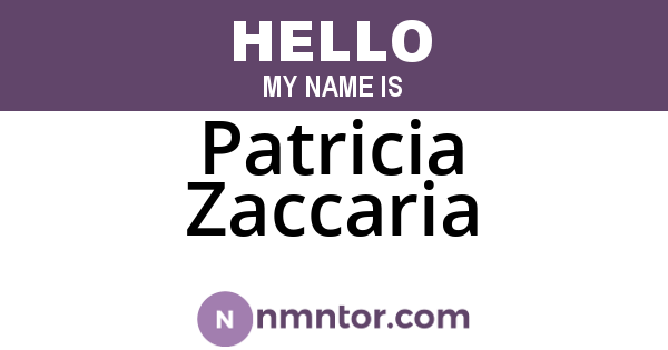 Patricia Zaccaria