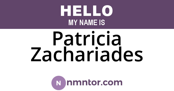 Patricia Zachariades