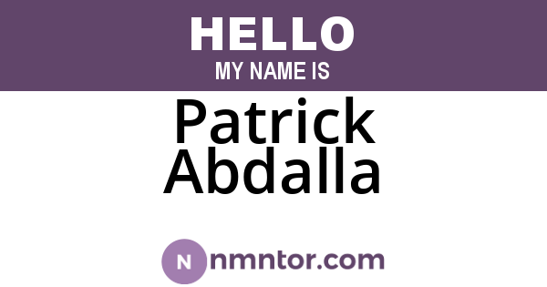 Patrick Abdalla