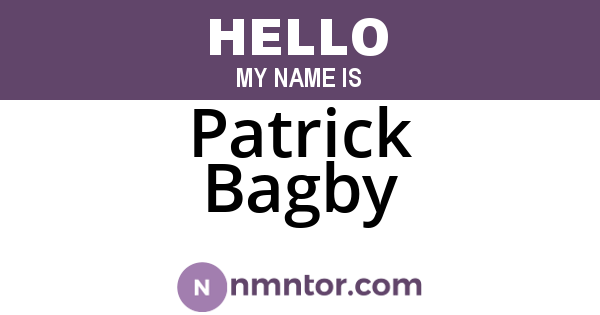 Patrick Bagby