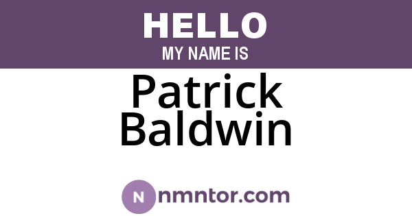 Patrick Baldwin