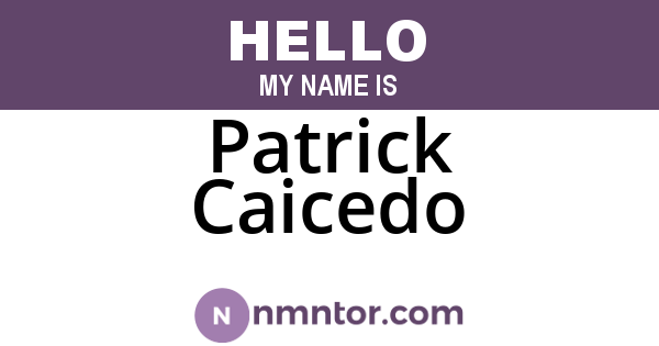 Patrick Caicedo