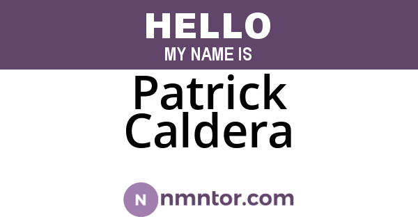 Patrick Caldera