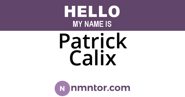 Patrick Calix
