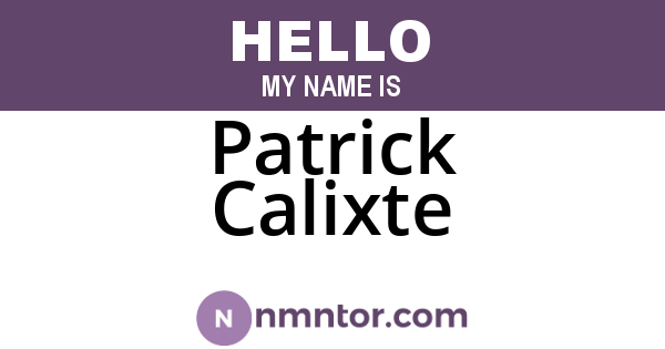 Patrick Calixte