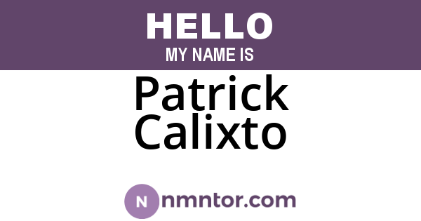 Patrick Calixto