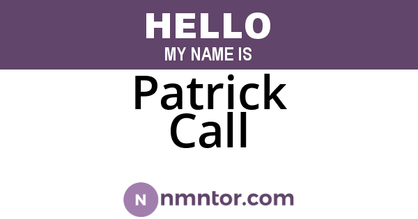 Patrick Call