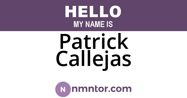 Patrick Callejas