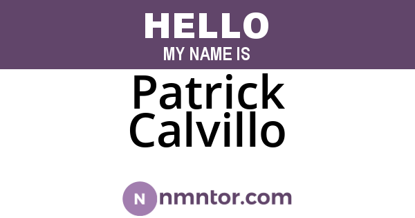Patrick Calvillo