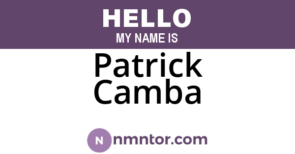 Patrick Camba