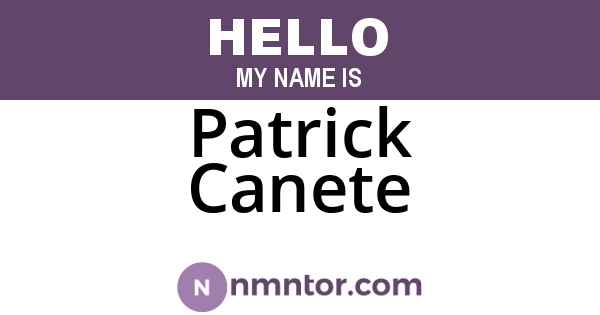Patrick Canete