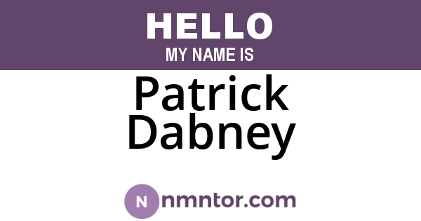 Patrick Dabney