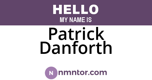 Patrick Danforth