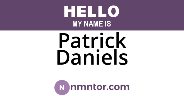 Patrick Daniels