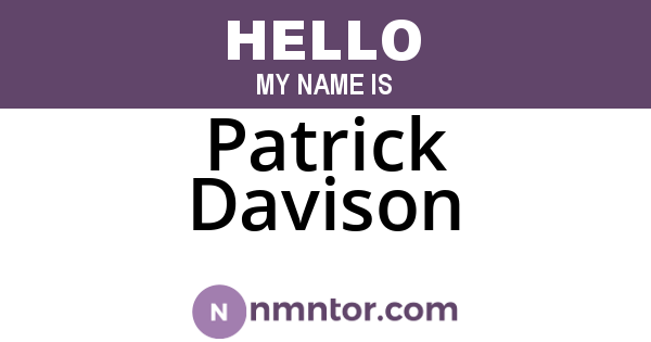 Patrick Davison