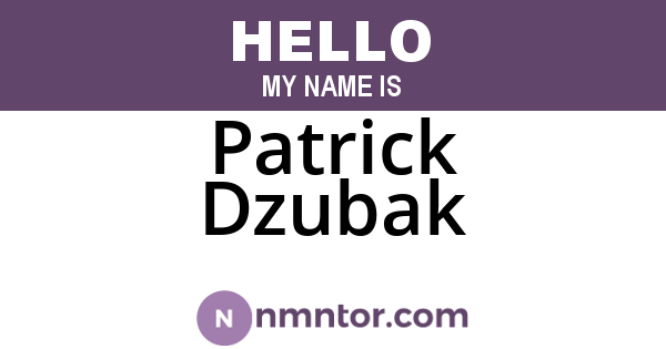 Patrick Dzubak