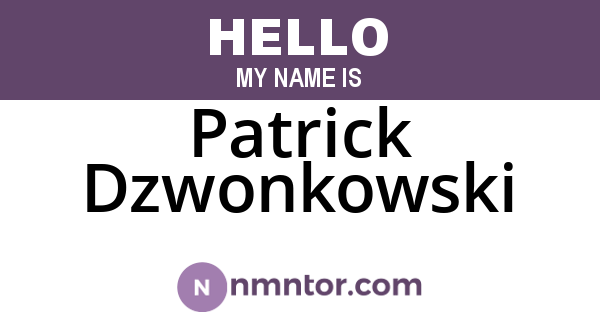 Patrick Dzwonkowski