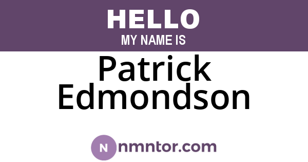 Patrick Edmondson