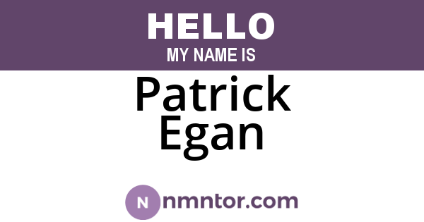 Patrick Egan