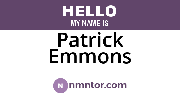 Patrick Emmons