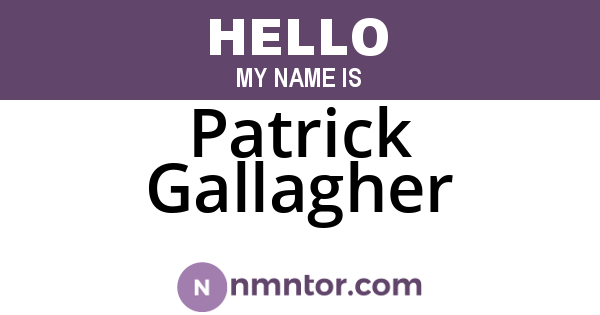 Patrick Gallagher
