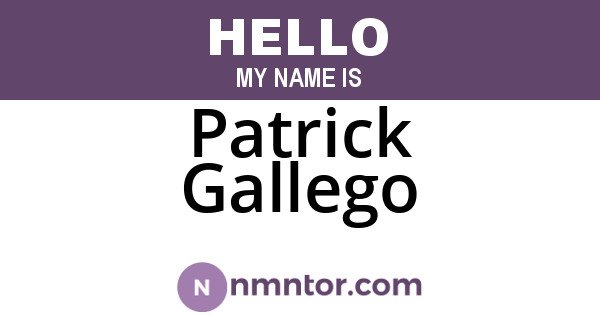 Patrick Gallego