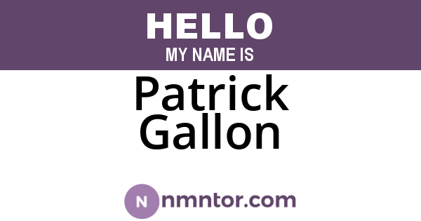 Patrick Gallon