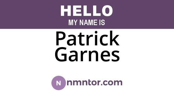 Patrick Garnes