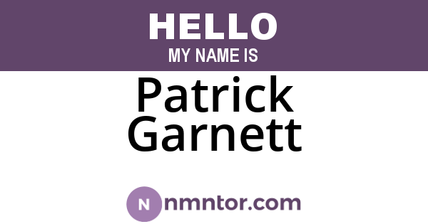 Patrick Garnett