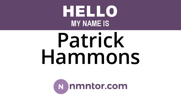 Patrick Hammons