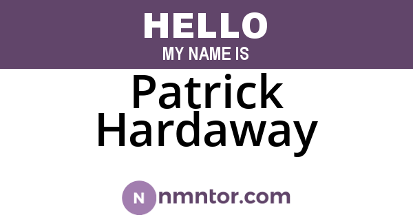 Patrick Hardaway