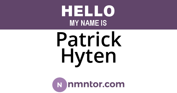 Patrick Hyten