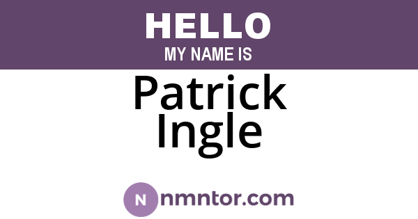 Patrick Ingle