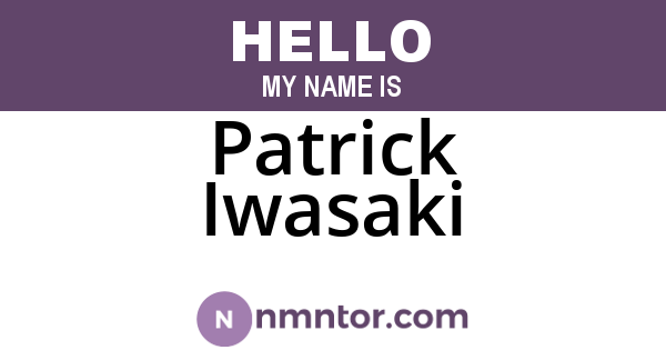 Patrick Iwasaki