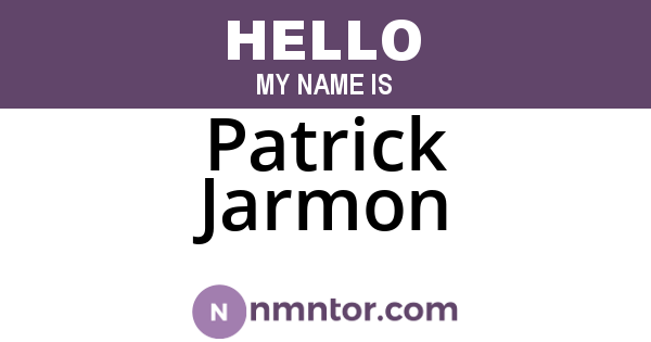 Patrick Jarmon