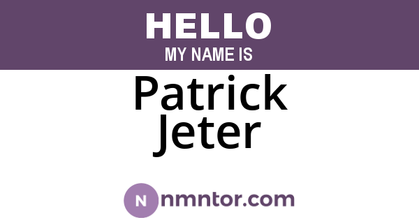 Patrick Jeter