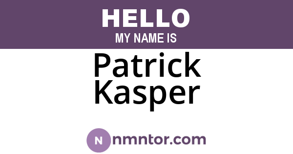 Patrick Kasper