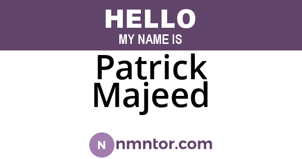 Patrick Majeed