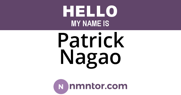 Patrick Nagao