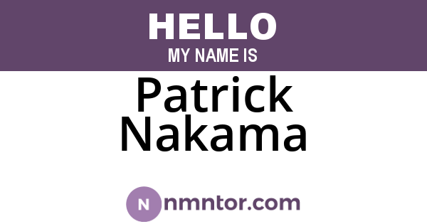 Patrick Nakama