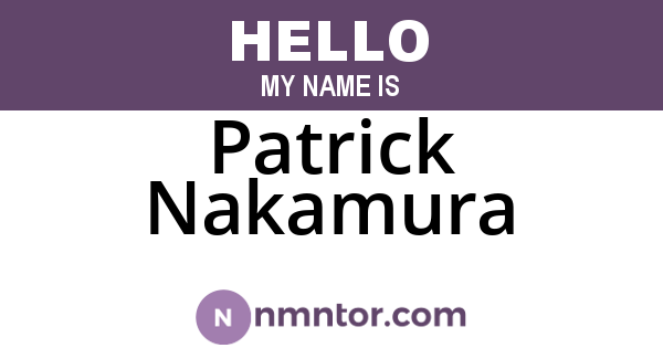 Patrick Nakamura