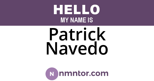 Patrick Navedo