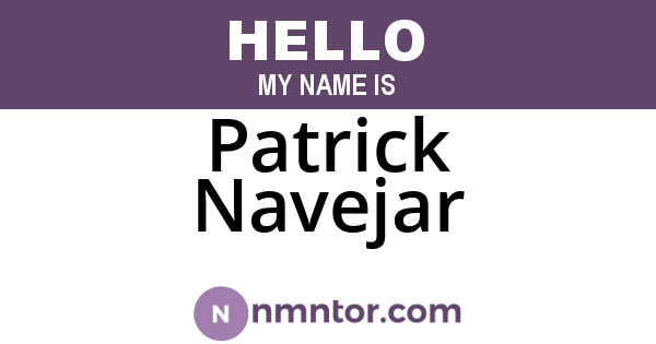 Patrick Navejar