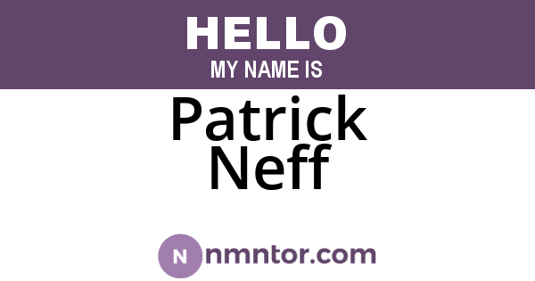 Patrick Neff