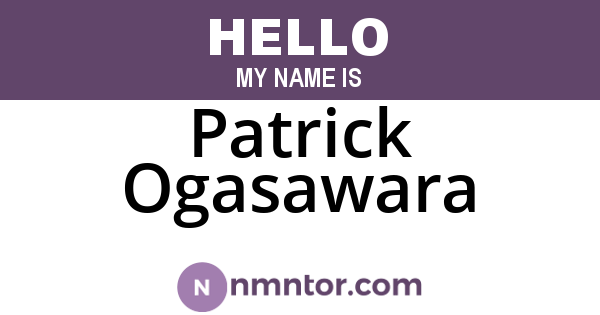 Patrick Ogasawara