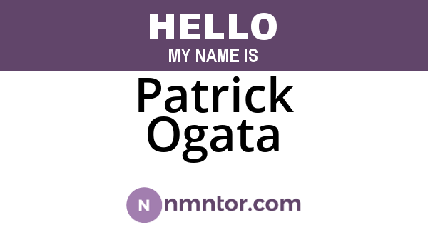 Patrick Ogata