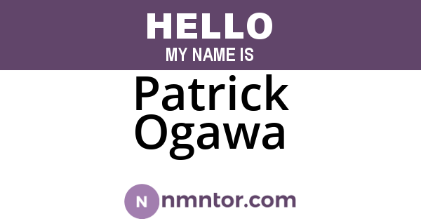 Patrick Ogawa