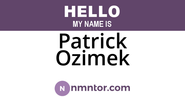 Patrick Ozimek