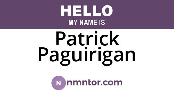 Patrick Paguirigan